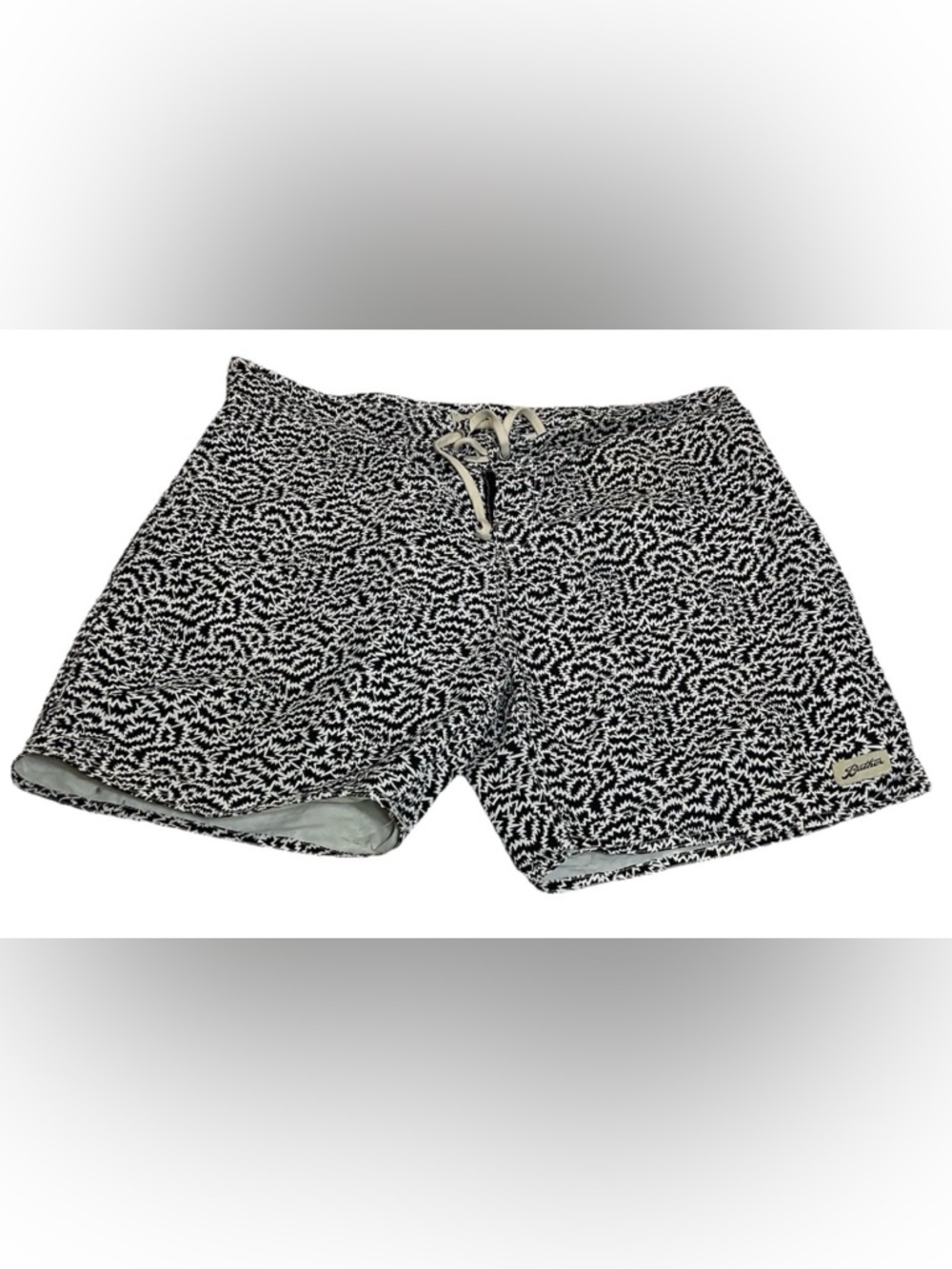 Bather Swim Shorts Men's Sz Large Navy With White AOP Trunks Beach
